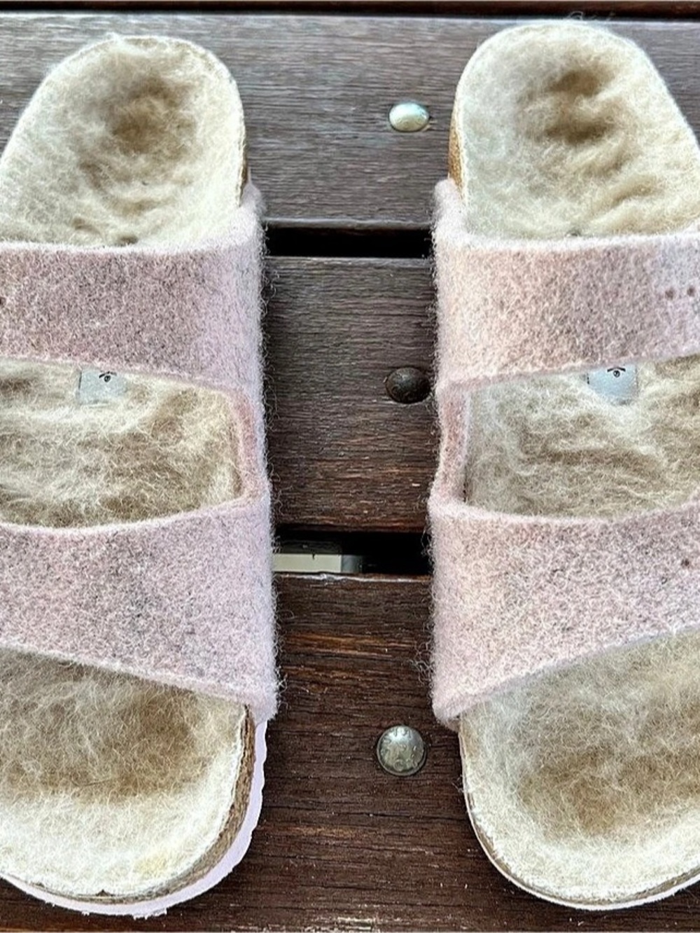 Birkenstock Arizona Shearling Sandals Pink EU 34